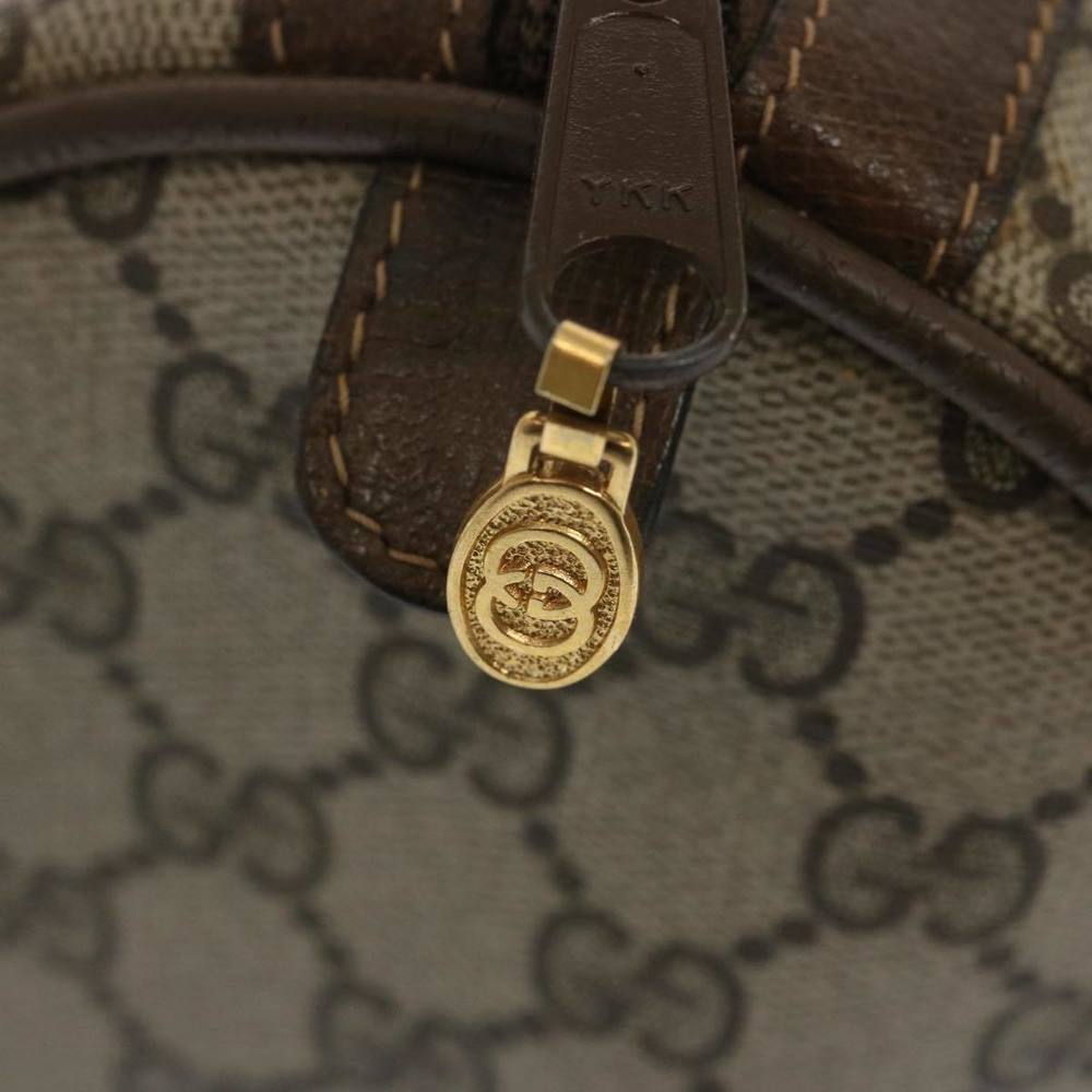 GUCCI GG Supreme Web Sherry Line Boston Bag Beige Red 24 02 007 Auth yk10839 - Picture 9 of 16